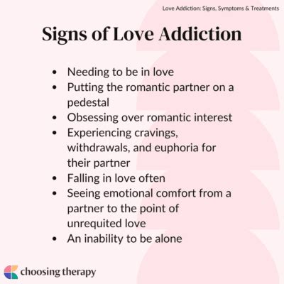 The signs of love addiction and how to overcome it .